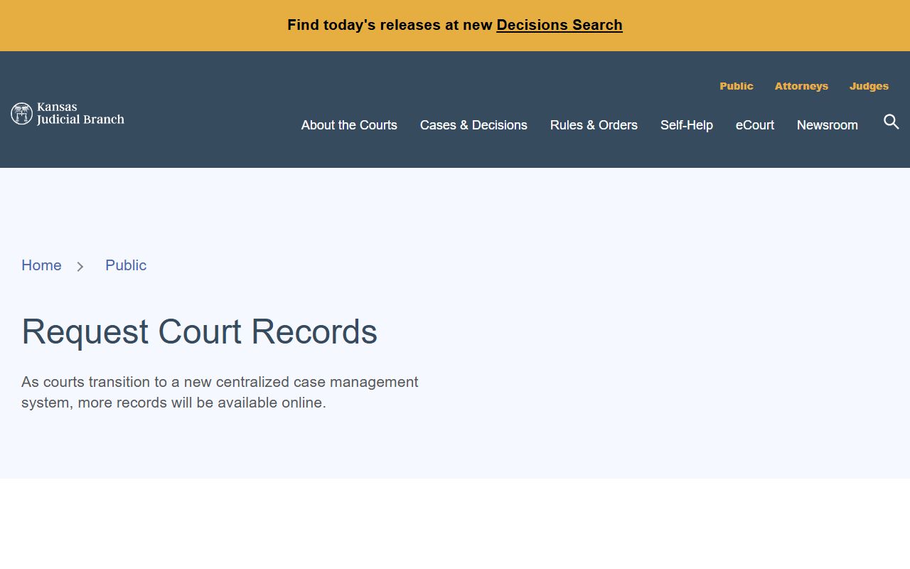 Barber County court records request source