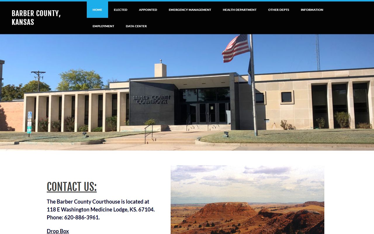 Barber County court records courthouse homepage